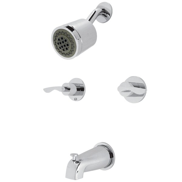 Kingston Brass KBX8141SVL Two-Handle Tub and Shower Faucet, Polished Chrome KBX8141SVL - main